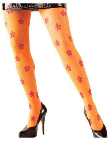 Collants fluo avec fleurs