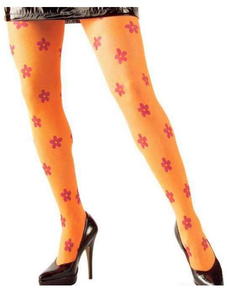 Collants fluo avec fleurs