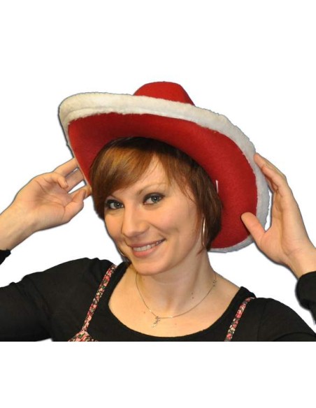 Chapeau cow-boy rouge