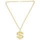 Collier dollar or avec chaine