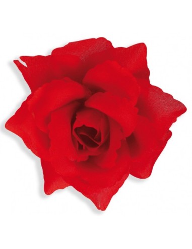 Rose rouge avec attache