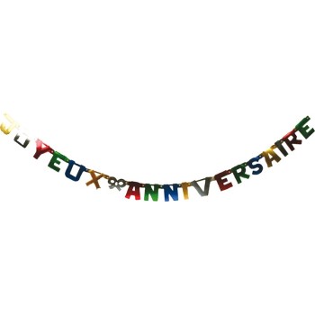 Guirlande lettres brillantes "Joyeux Anniversaire"