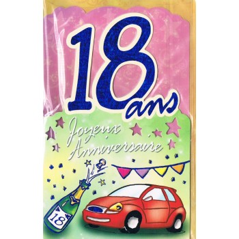 Carte Joyeux Anniversaire 18 ans