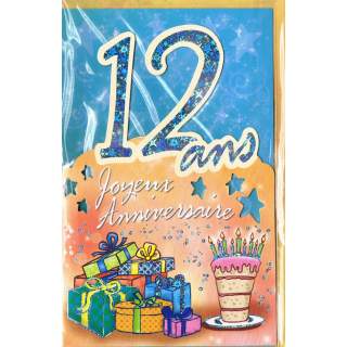 joyeux anniversaire 12 ans Carte Joyeux Anniversaire 12 Ans Mega Fete joyeux anniversaire 12 ans