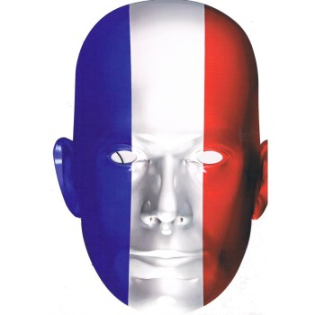 Masque visage bleu blanc rouge