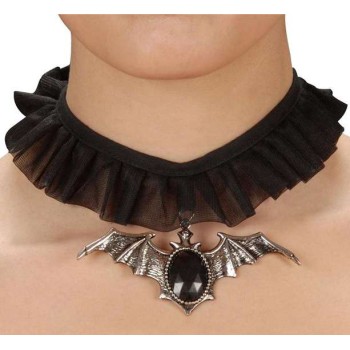 Collier gothique chauve souris