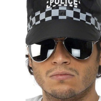 Lunettes métal police fumées