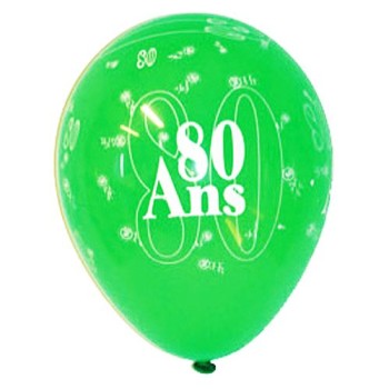 8 ballons anniversaire 80 ans