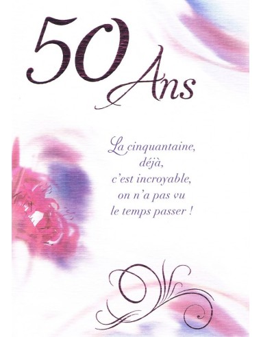 Carte anniversaire 50 ans