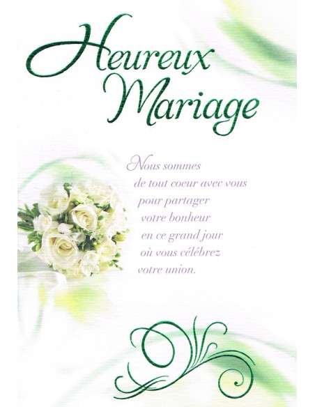 Carte heureux mariage