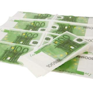 10 serviettes billet de 100 euros