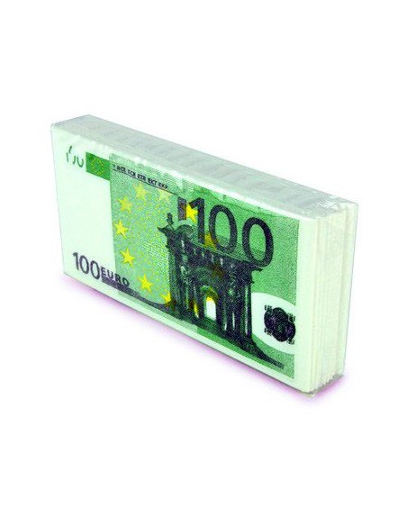 Paquet de mouchoirs billet de 100 euros