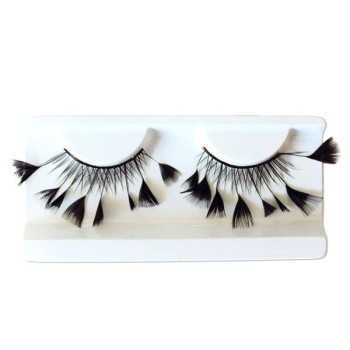 Faux cils petites plumes noires