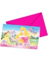 6 cartes d'invitation Princess Disney